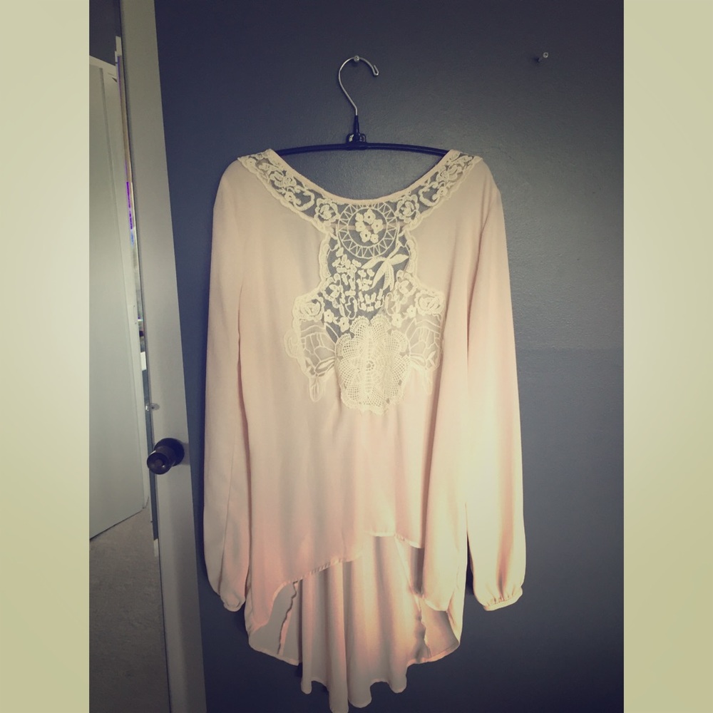 Cream lace blouse